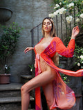 Kimono arancio con cintura