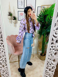 Camicia Lilla con Stelle e borsetta inclusa
