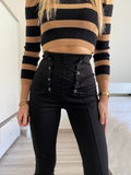 Pantalone nero con lacci