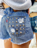 Short Levi’s Vintage con Borchie sfrangiato