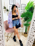 Giacca effetto bandana Lilla