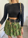 Top aderente drappeggiato nero