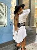 Fascia bustier con perle e pizzo