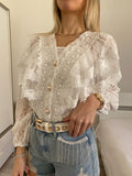 Camicia in pizzo bianca