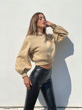 Felpa beige manica ampia