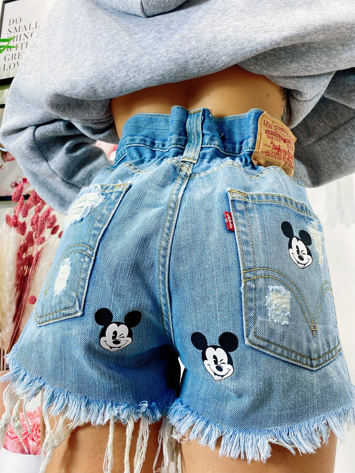 Short Levi’s Vintage con stampa topolino bagno medio