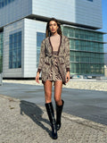 Cardigan in lurex zebrato choco gold