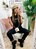 T-shirt con stampa e cuori