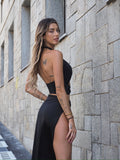 Completo top e gonna con spacco