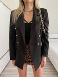Blazer con bottoni Nero