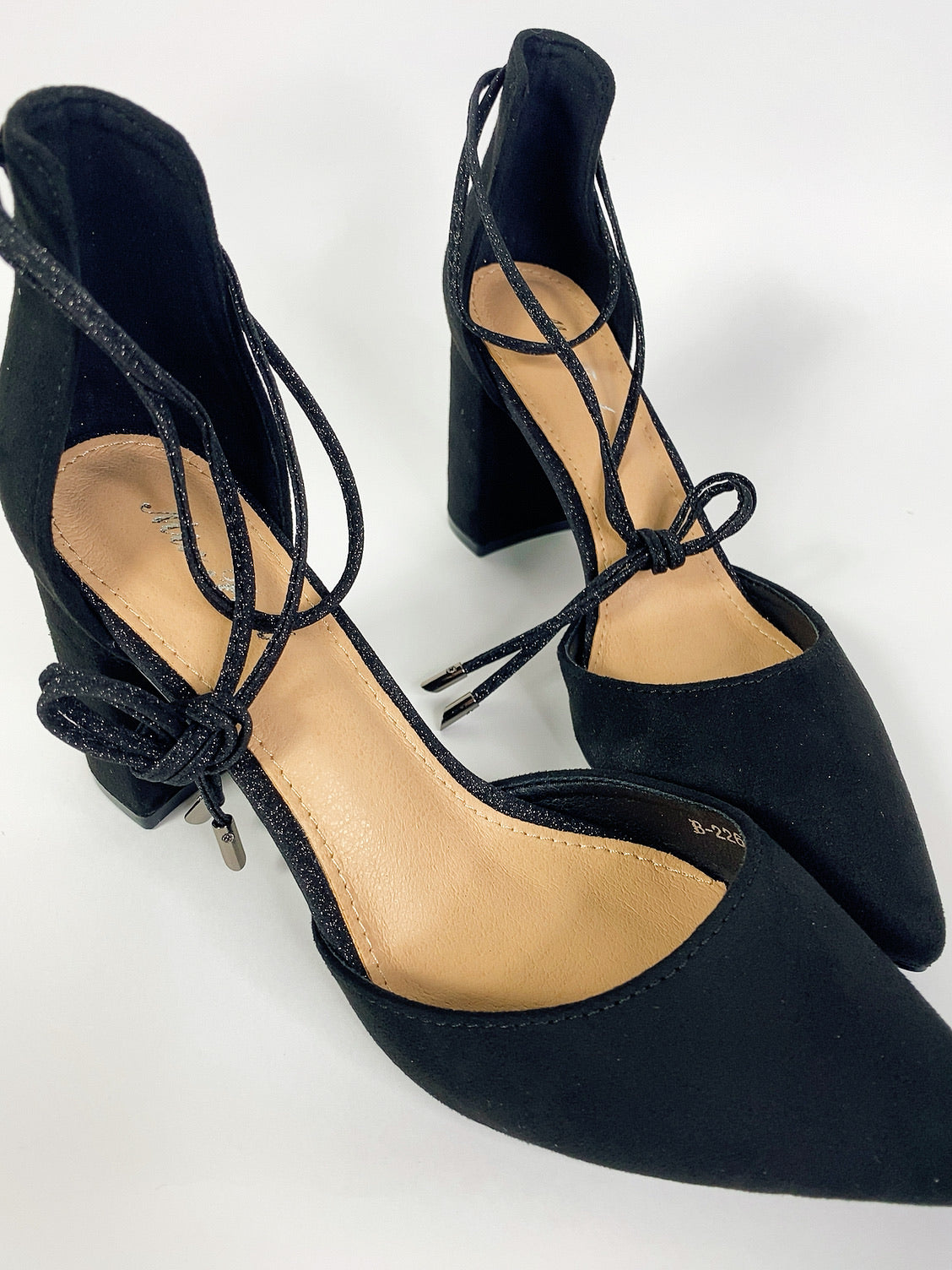 Sandalo alla schiava glitter total black