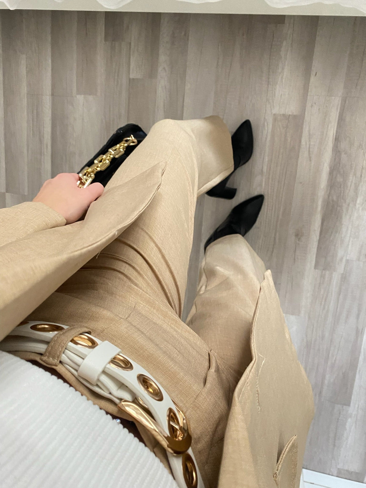 Completo giacca e pantalone beige