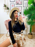 Short con Orsetti beige