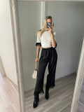 T-shirt con piume nere