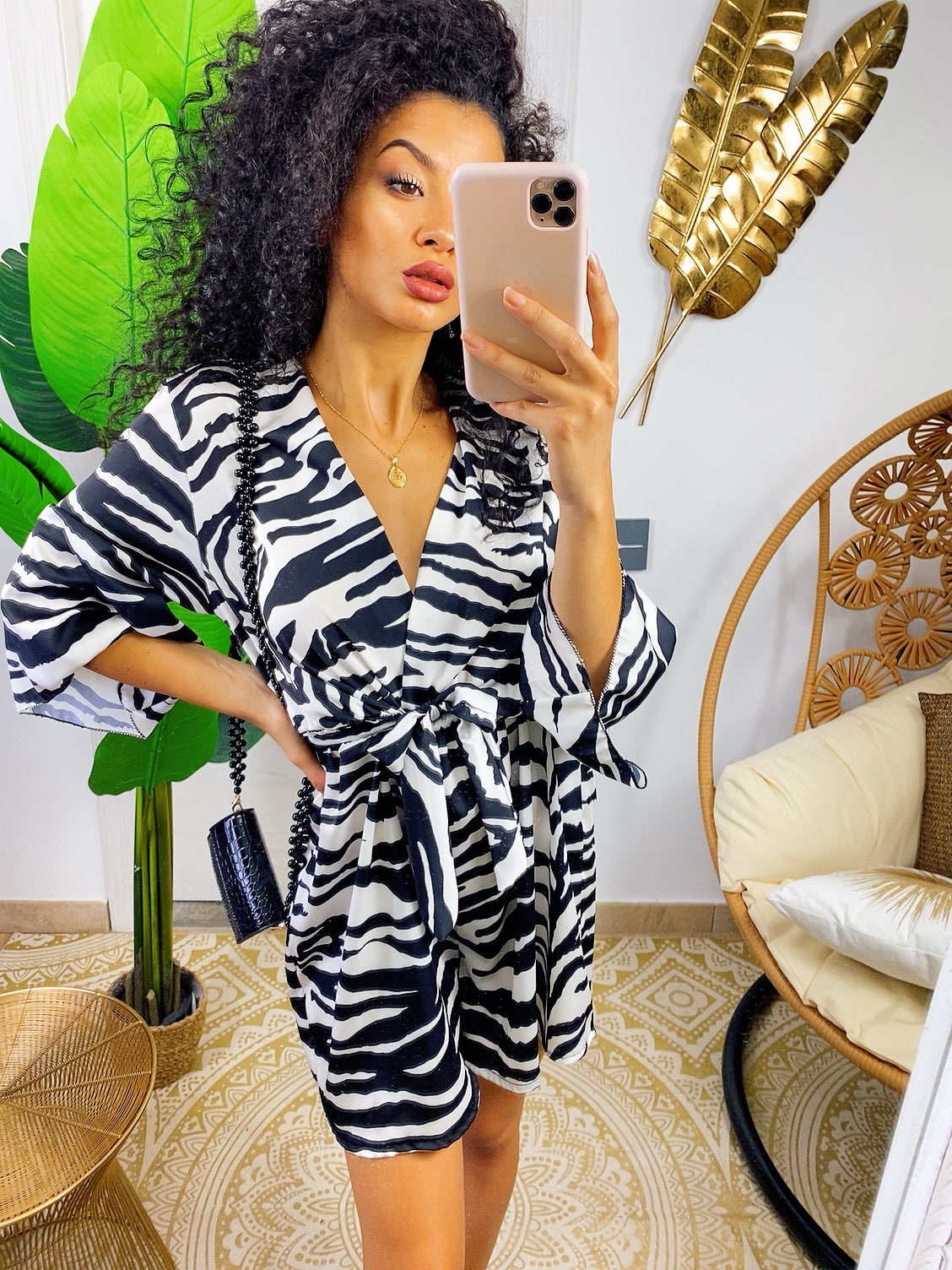 Tutina maniche a kimono zebrata