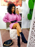 Abito in maglia Rosa Barbie