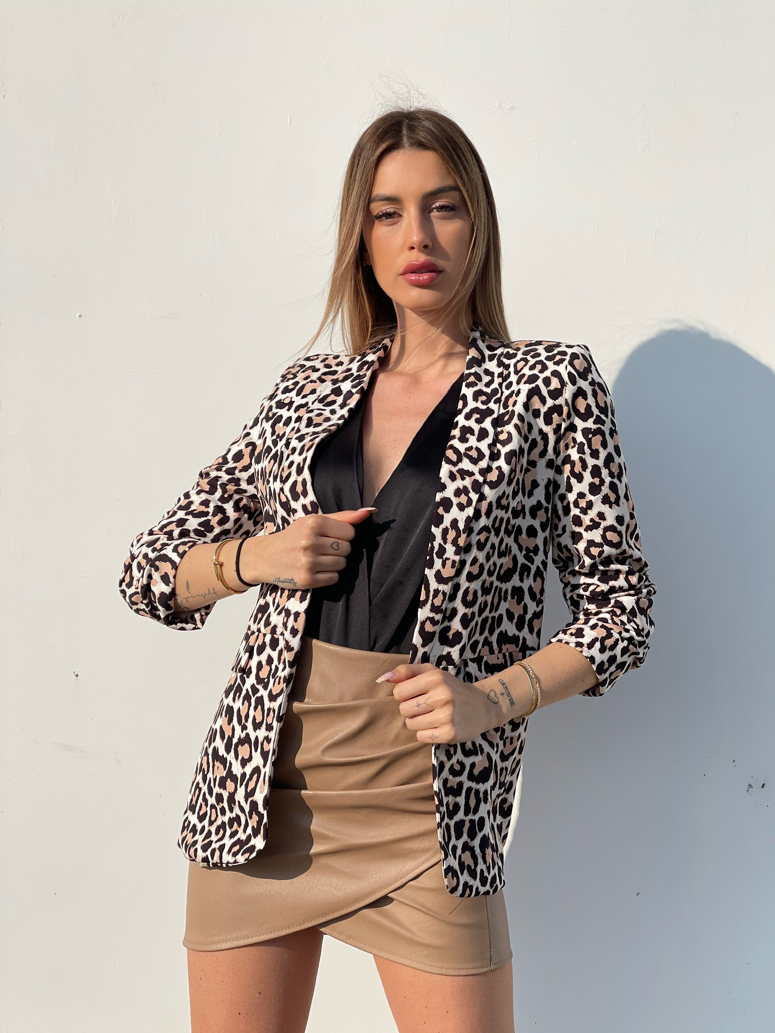 Giacca maculata beige