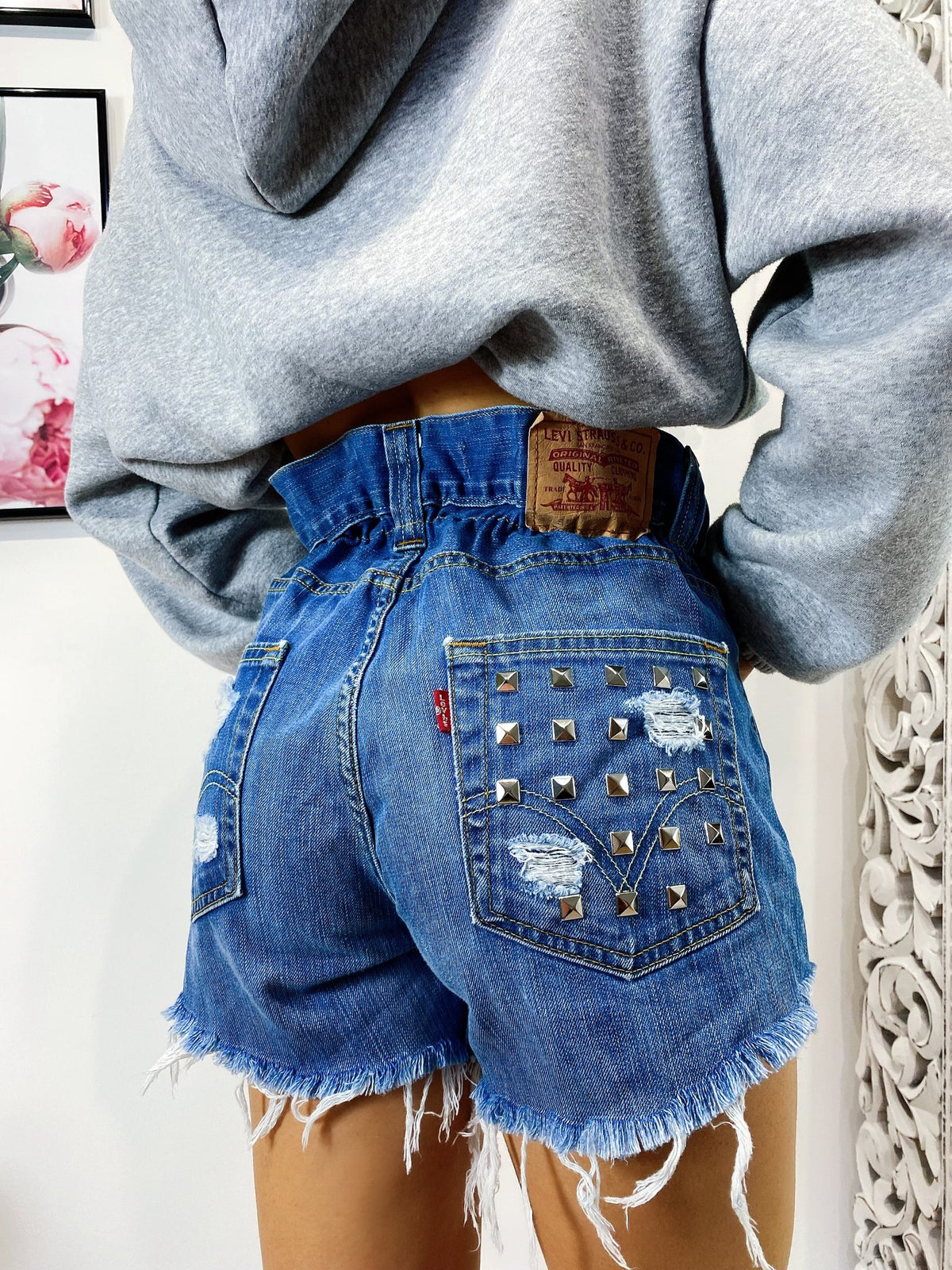 Short Levi’s Vintage con Borchie bagno medio