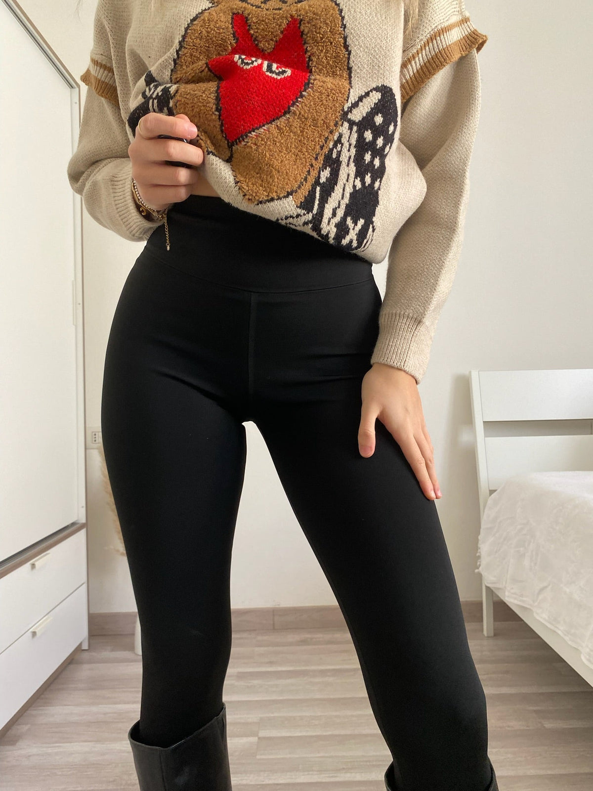 Leggins termico nero