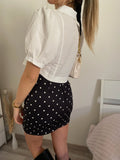 Camicia crop bianco