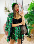Completo due pezzi maculato verde