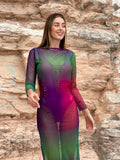 Abito in velo multicolor