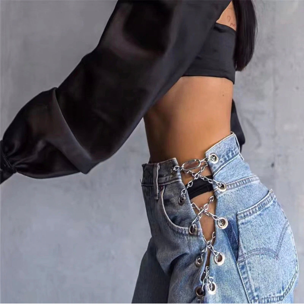 Jeans con catene