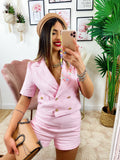 Completo barbie con bottoni oro
