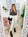 Jeans a vita alta Bianco