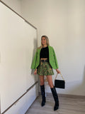 Giacca verde con bottoni oro