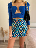 Top sensual azzurro