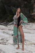 Kimono animalier verde