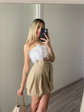 Top bianco in tulle