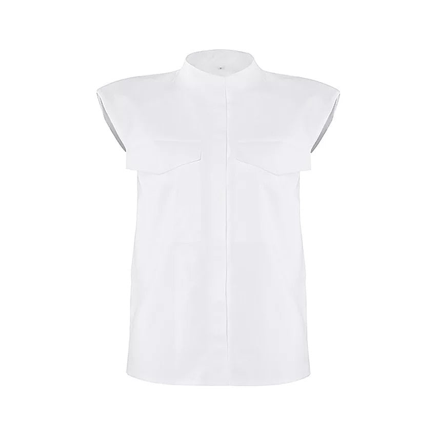 Camicia in cotone con spalline
