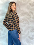 Camicia a quadri Camel black