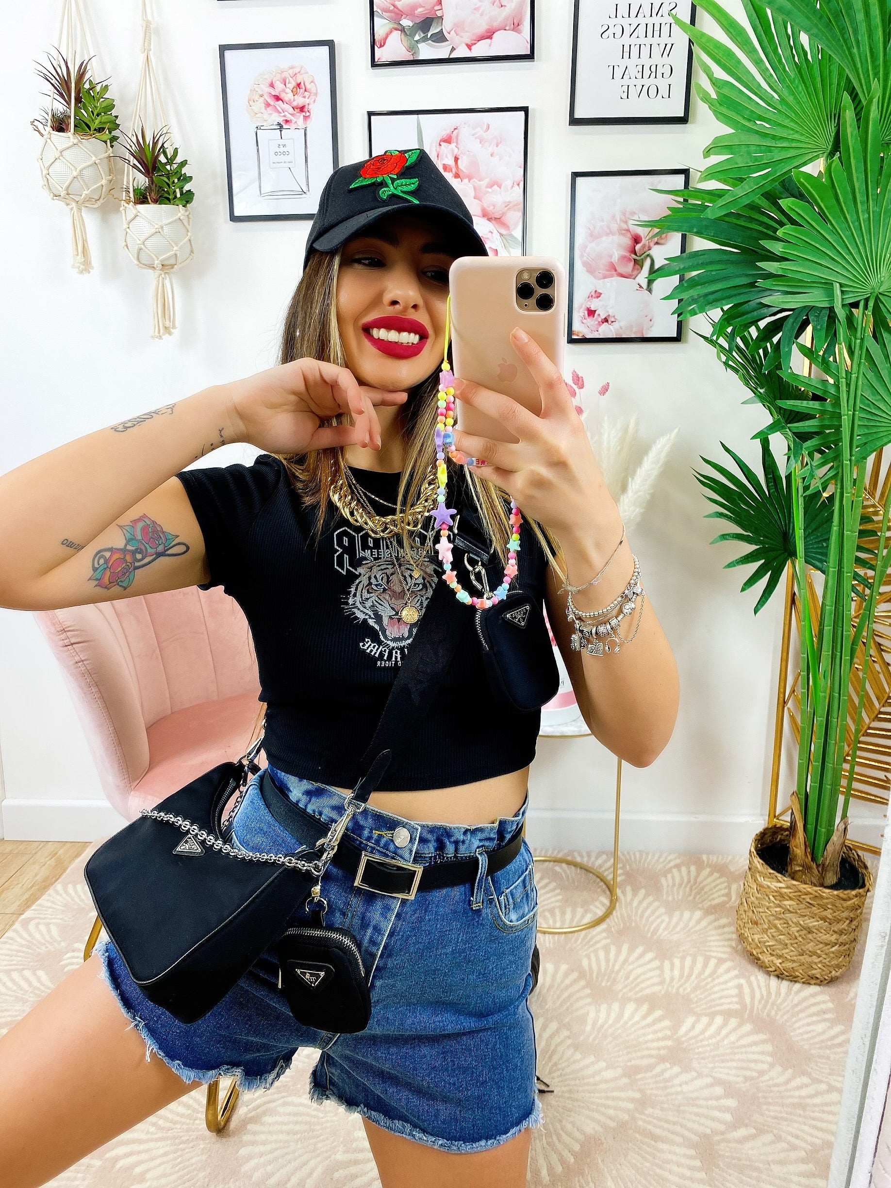 T-shirt Crop Tiger