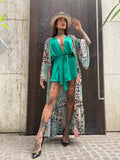 Kimono animalier verde
