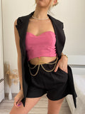 Completo gilet e short nero