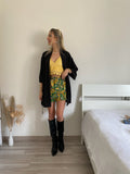Top in pizzo giallo con pizzo
