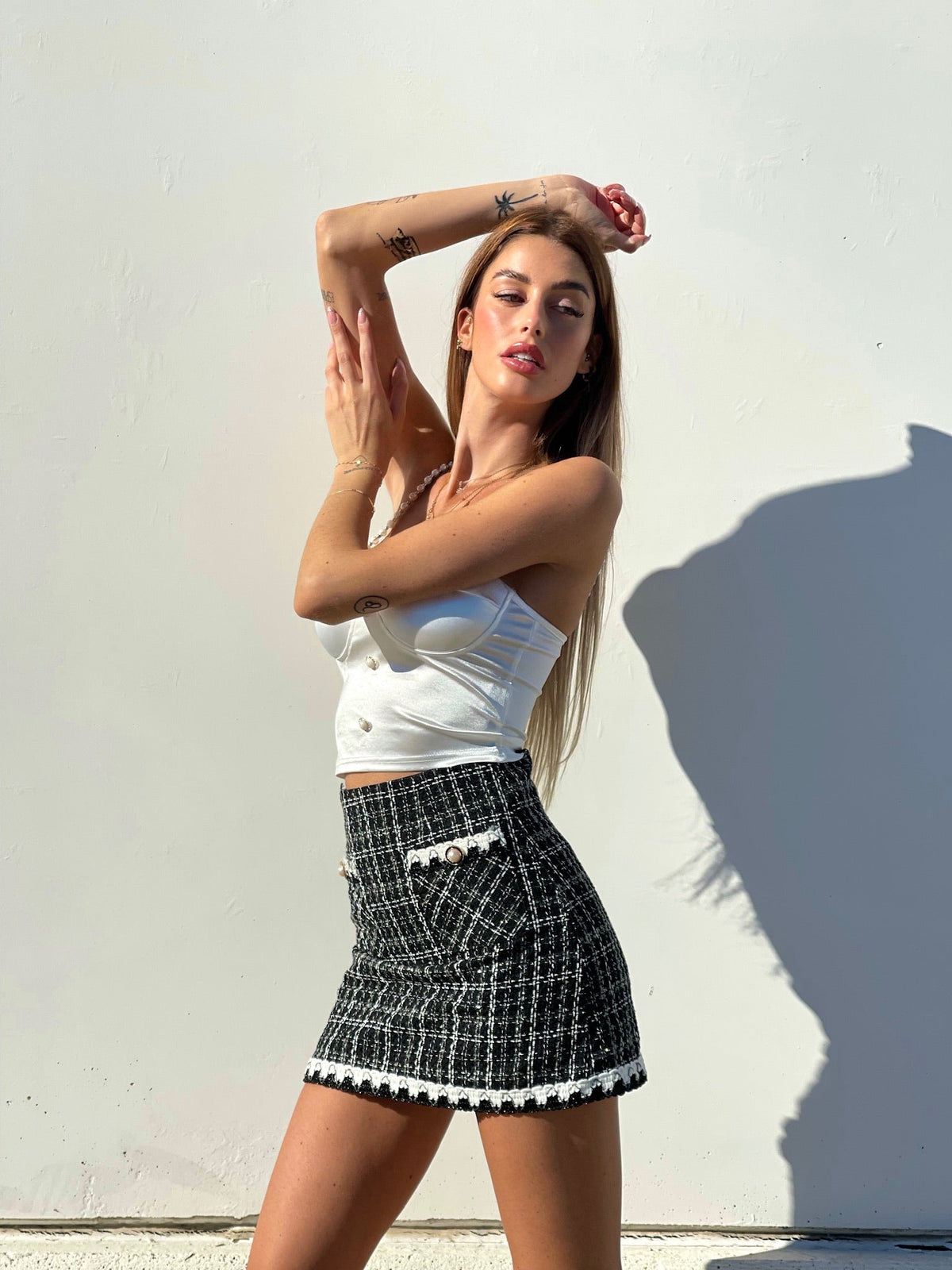 Top gioiello con perle
