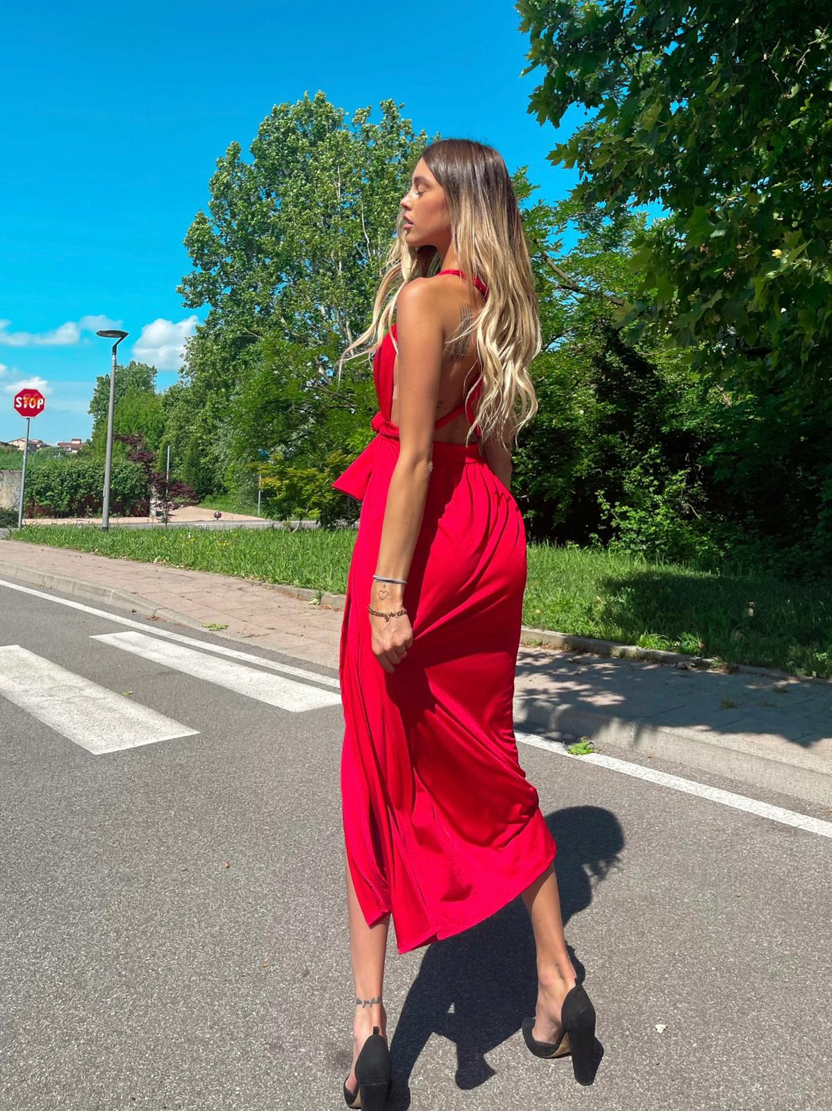 Dress Red Carpet con due spacchi