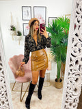 Body con fiori base nera