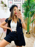 Completo Short e Smanicato Nero