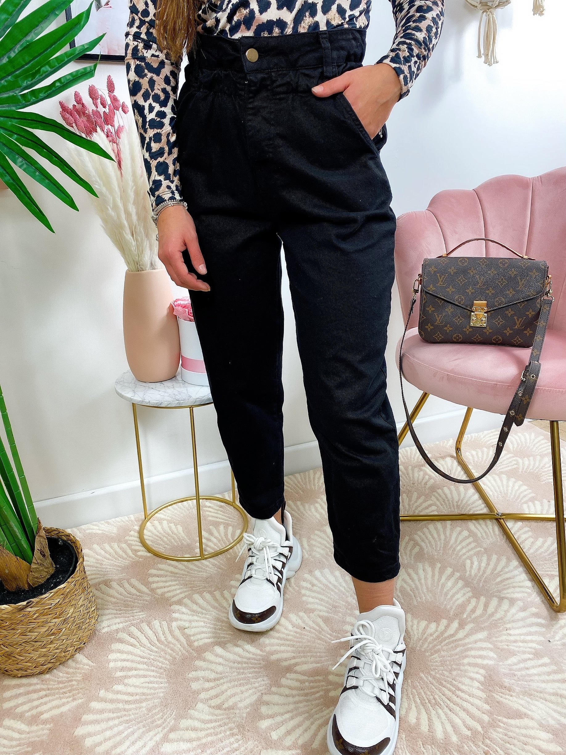 Jeans a vita alta Black Ballon