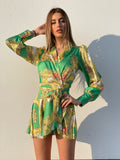 Abito etnico giallo e verde