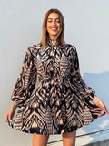 Abito in velluto nero beige
