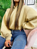 Felpa beige manica ampia