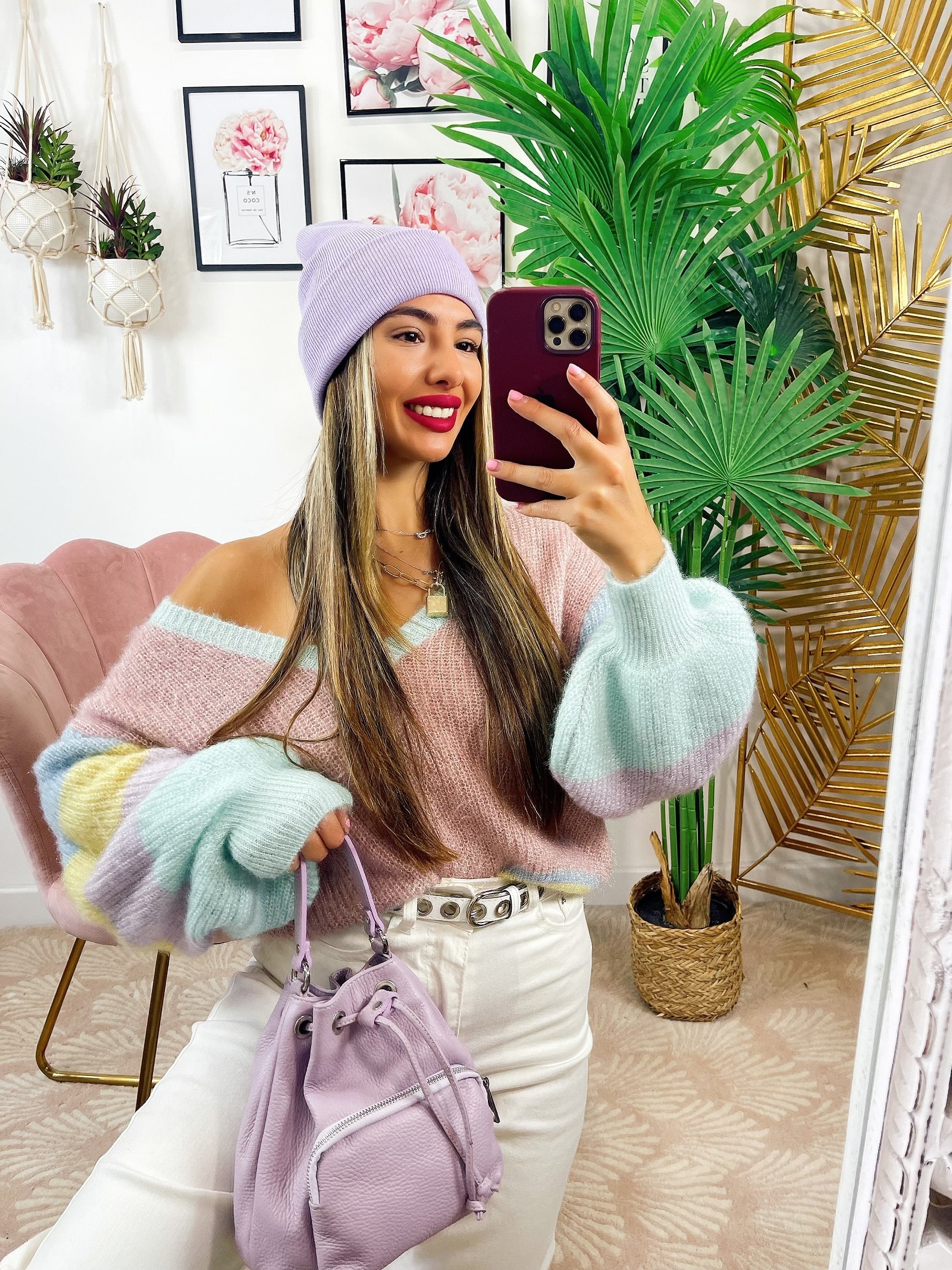 Maglione con maniche Rainbow