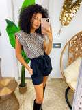 Maglia con spalline bombate Maculata trama piccola