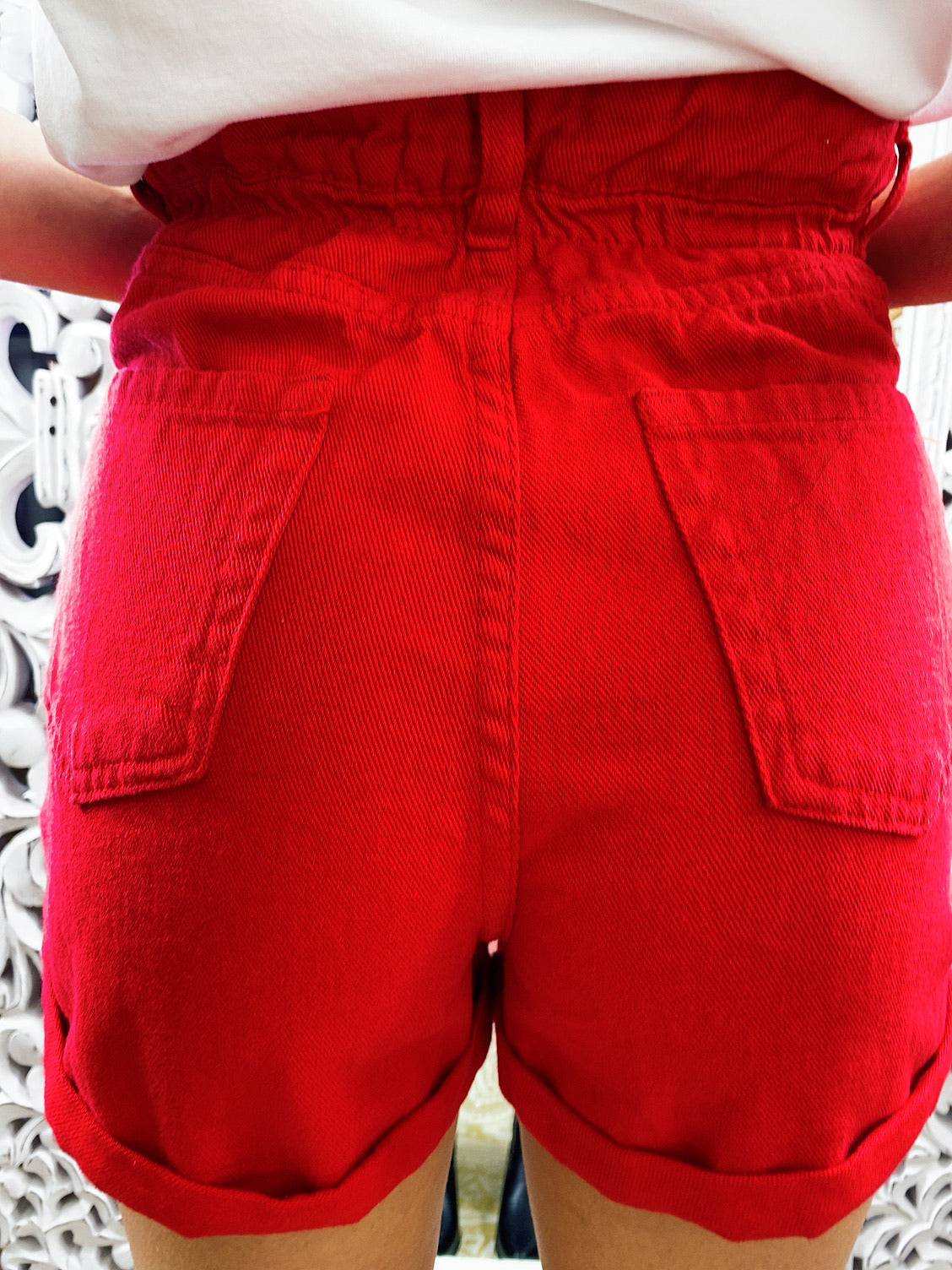 Short a caramella rosso